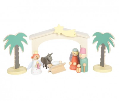 Belén de Madera Cuento de Navidad