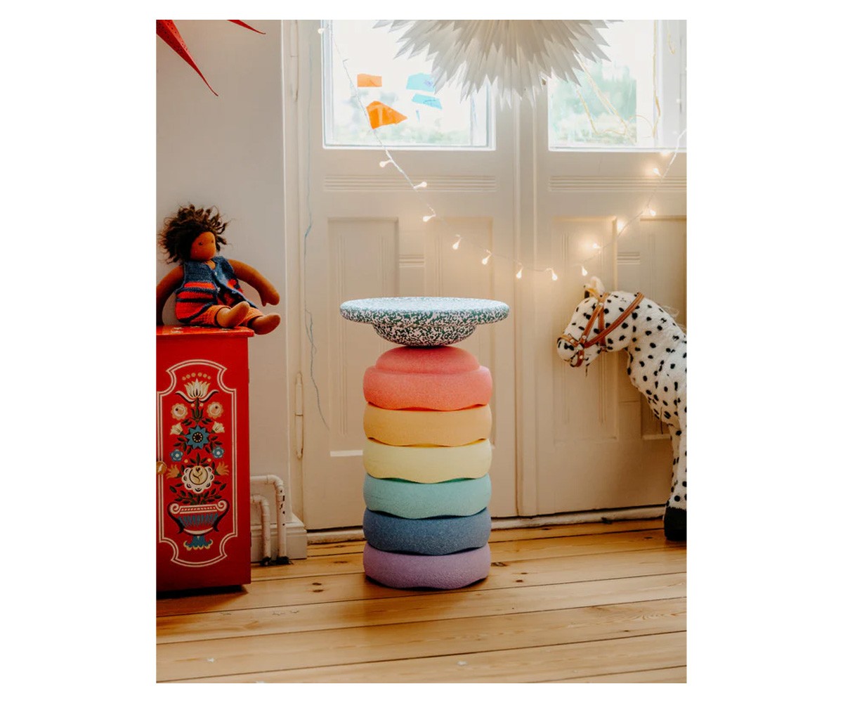 Stapelstein Set Rubor Special Rainbow Pastel 6+1 Board