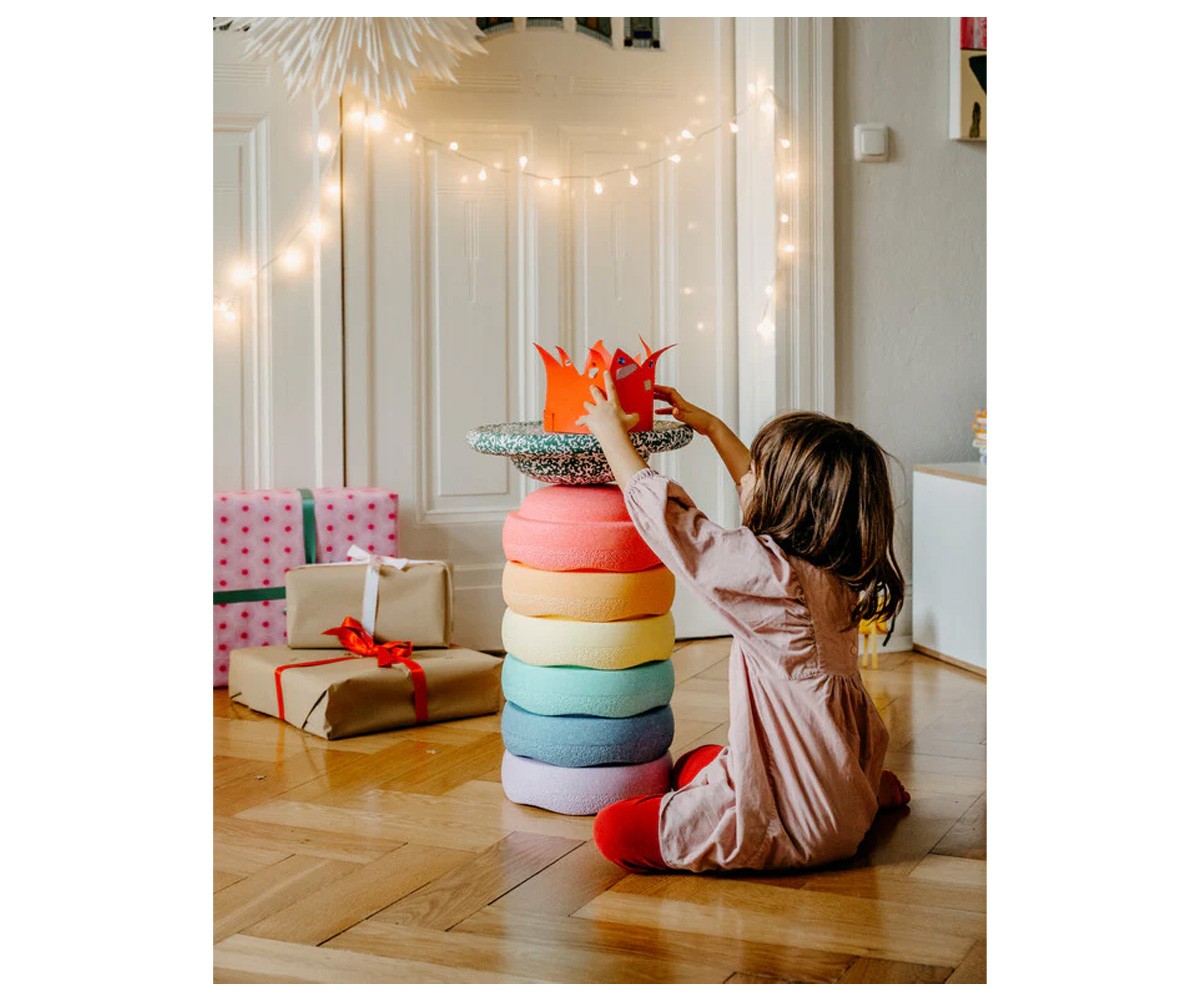 Stapelstein Set Rubor Special Rainbow Pastel 6+1 Board