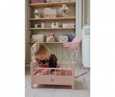 Cama de Madera para Muñecos Pink