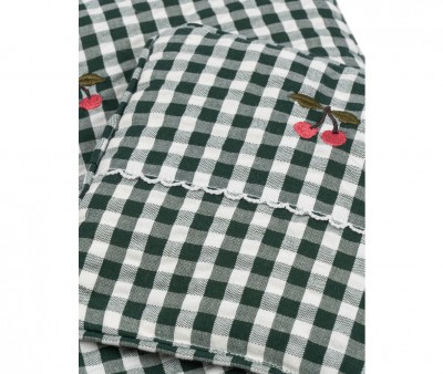 Parure de Lit pour Poupées Green Check