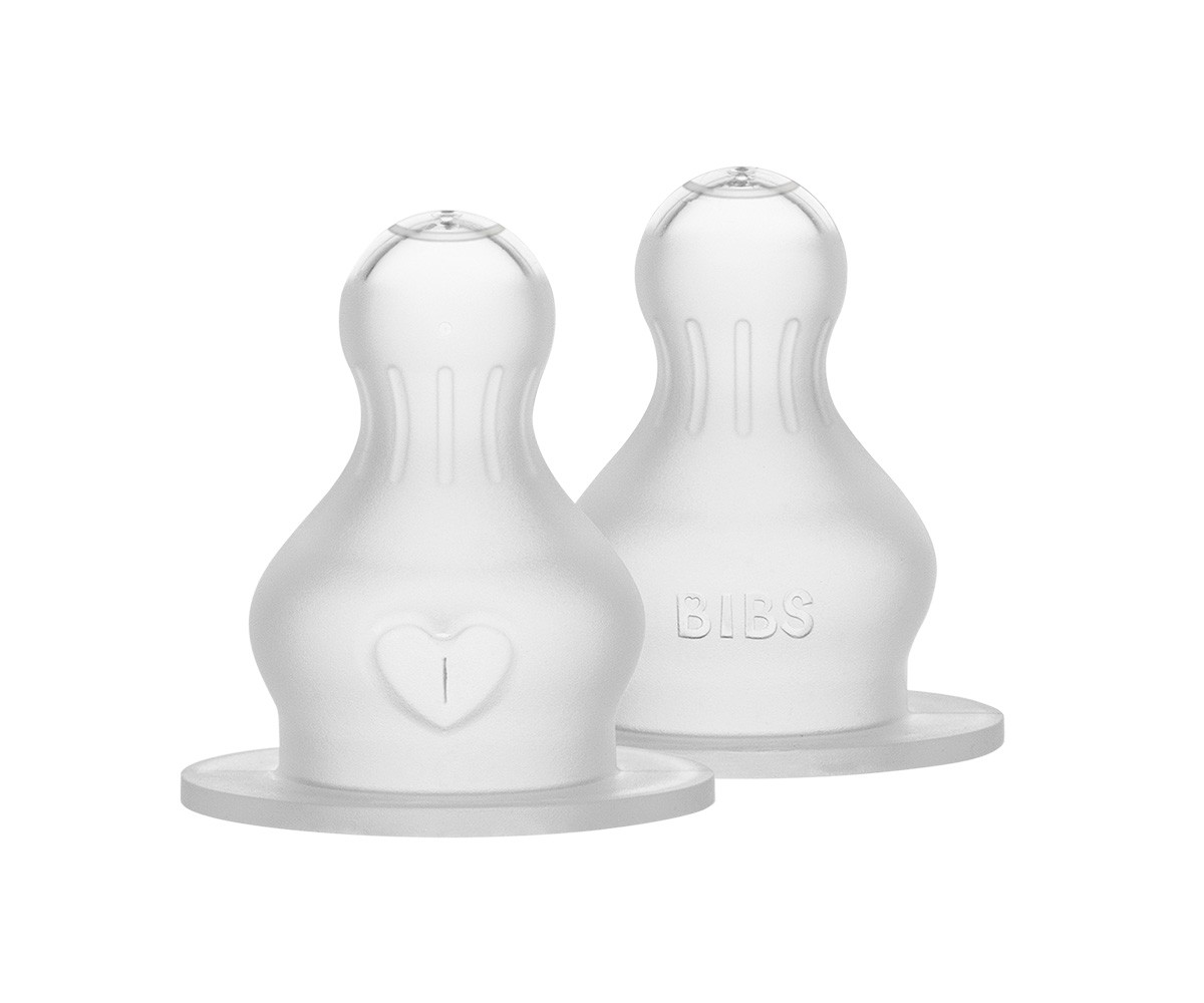 2 Tetinas Silicona Biberón BIBS Flujo Rápido