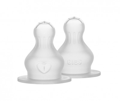 2 Tétines en Silicone pour Biberon BIBS Débit Rapide Thick Flow