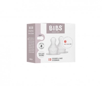 2 Tetinas Silicona Biberón BIBS Flujo Rápido