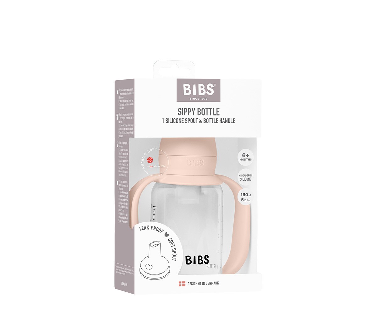 Biberão plástico de silicone BIBS Blush 150ml