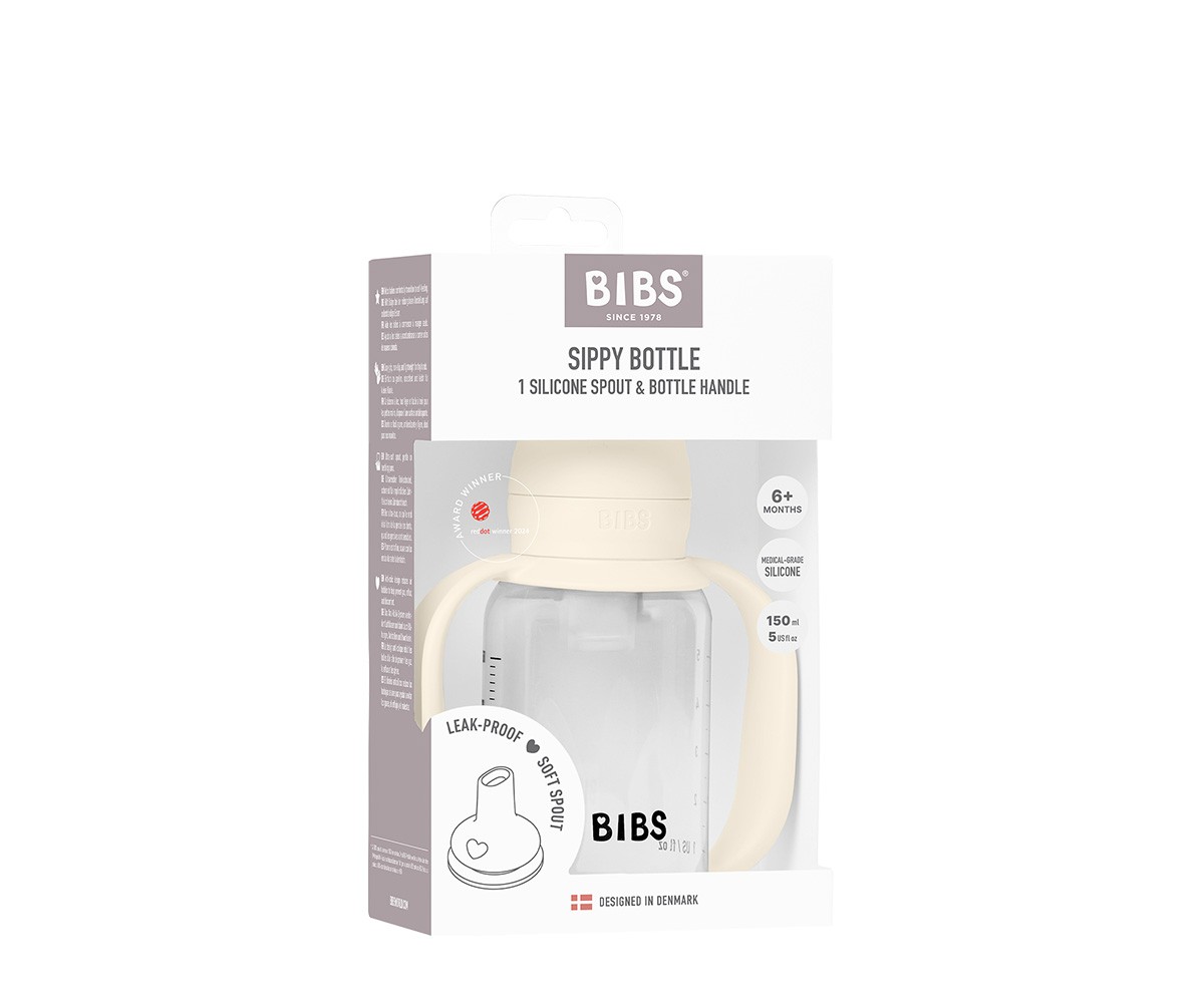 Biberão plástico de silicone BIBS  Ivory 150ml