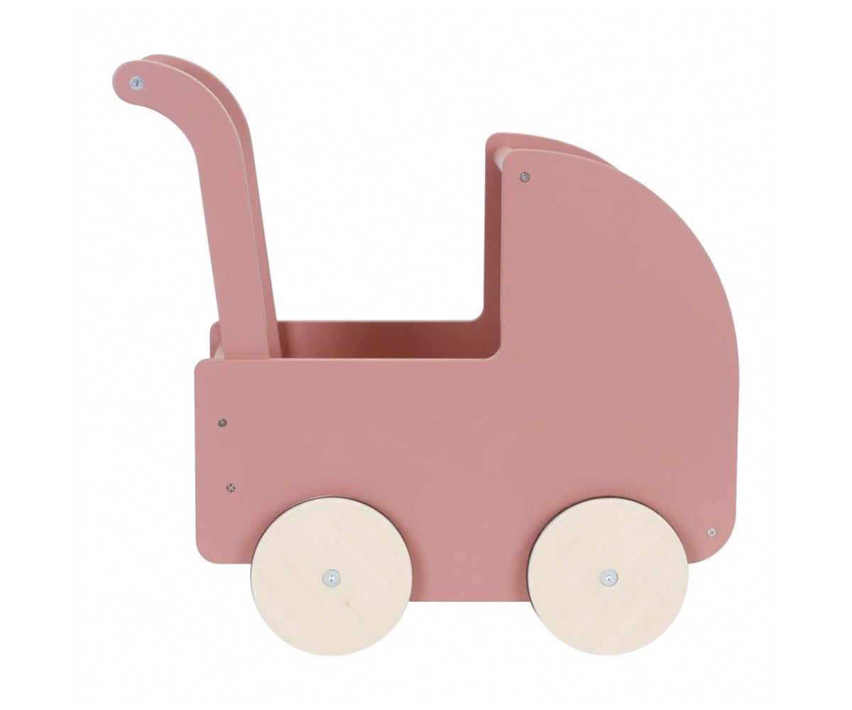 Carrito de Madera con Muñeca Blandita