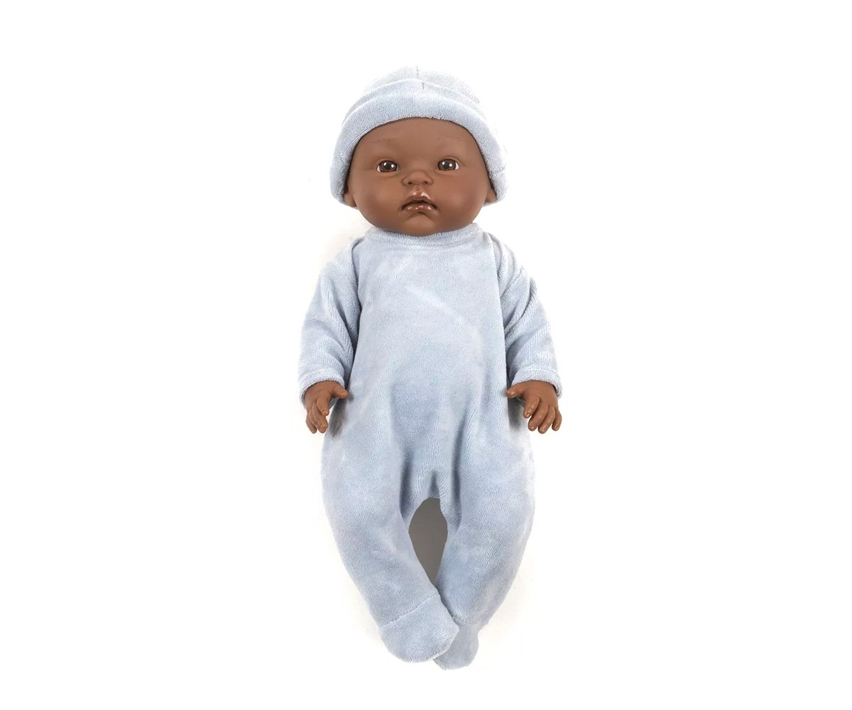 Boneca Cuties Basile em pijama Nikky Blue Velvet com gorrinho