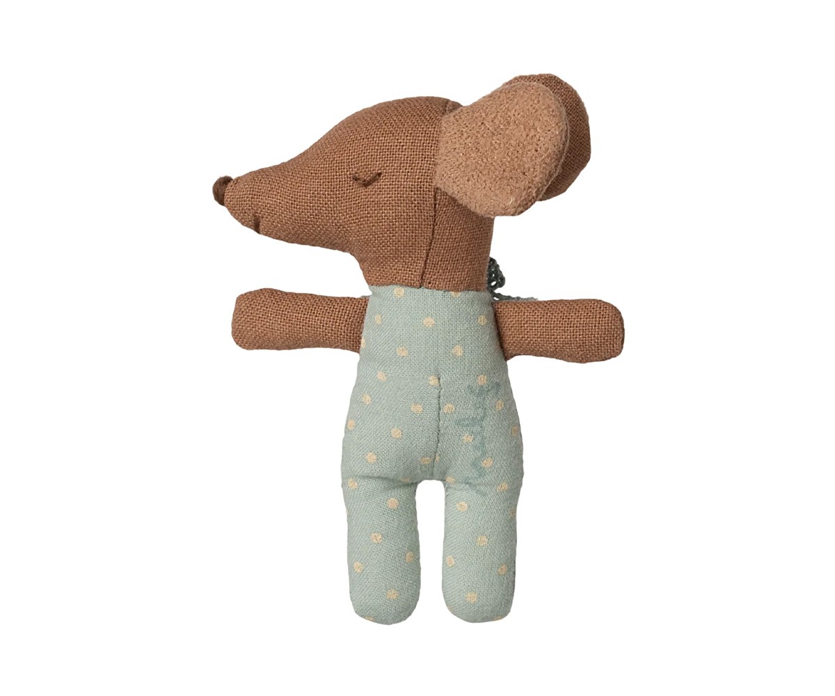 Mouse Beb? Dormido/Desperto na Caixa de F?sforos Azul Flowers