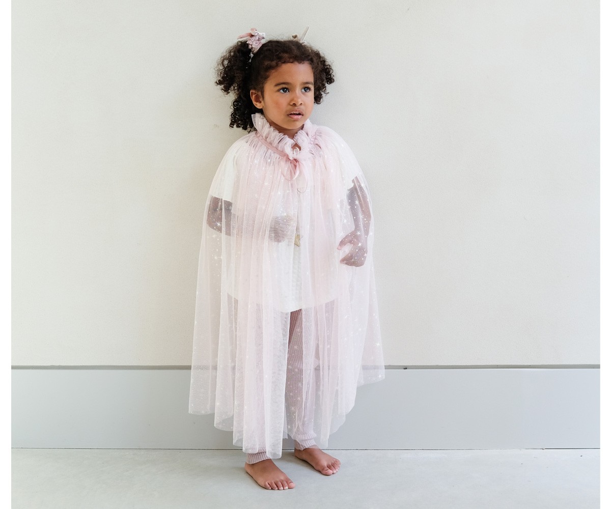 Cape en Tulle Princesse Shimmer Rose