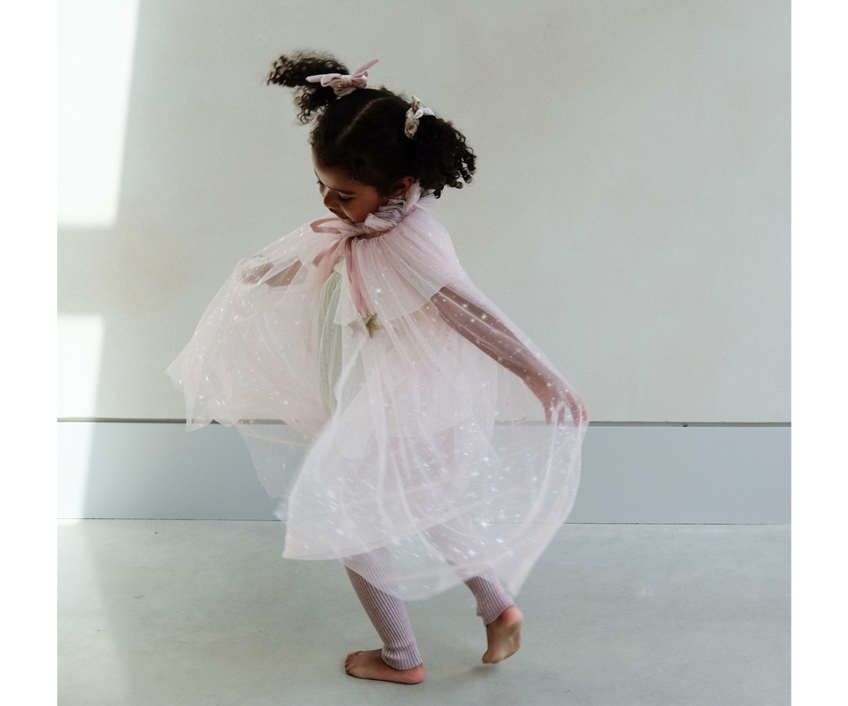 Cape en Tulle Princesse Shimmer Rose