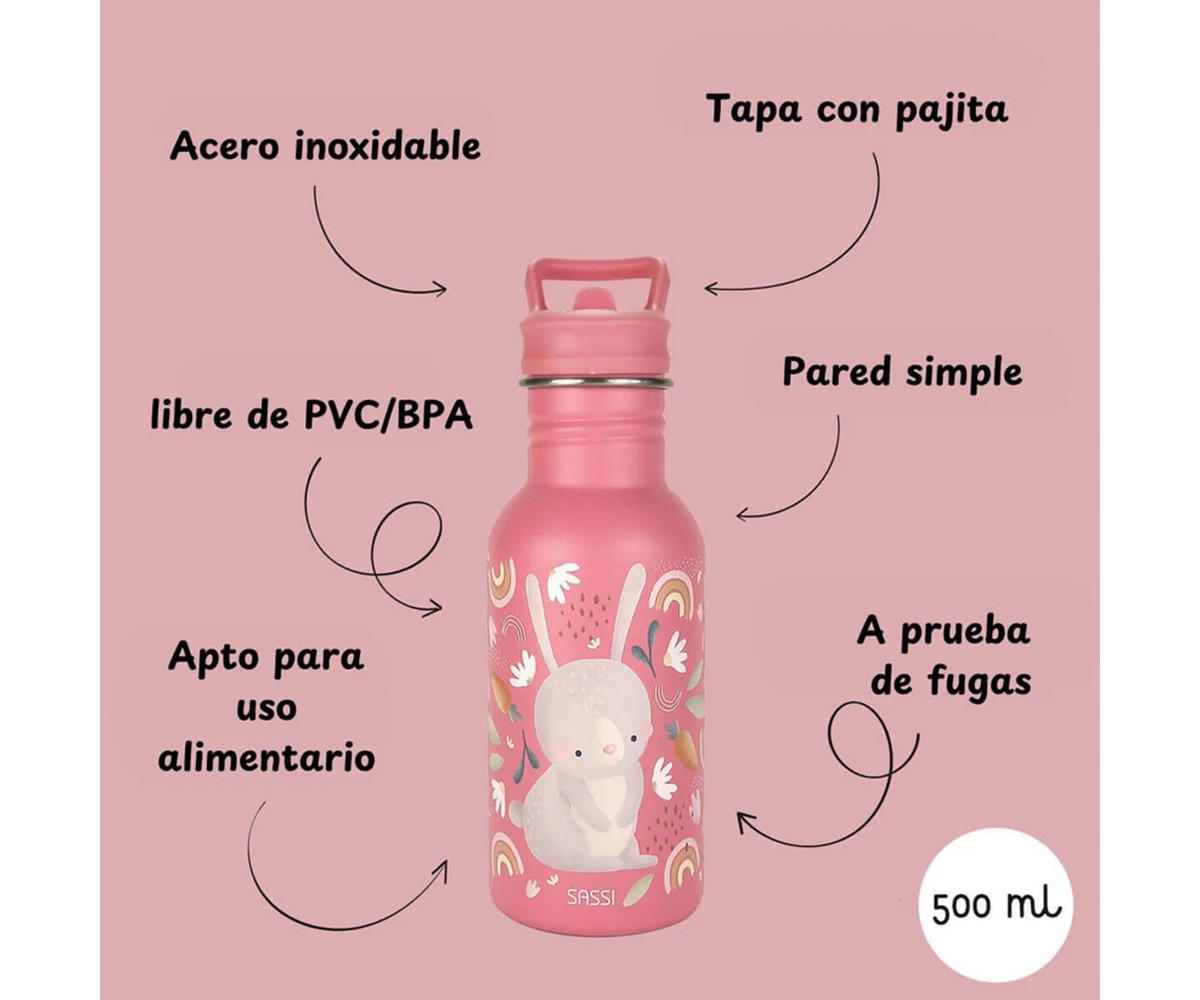 Garrafa de aço de coelho 500ml
