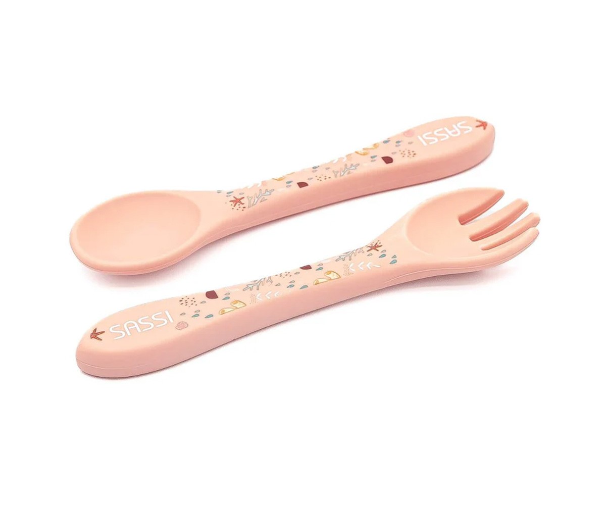 Set de Cuchara y Tenedor de Silicona Pulpo