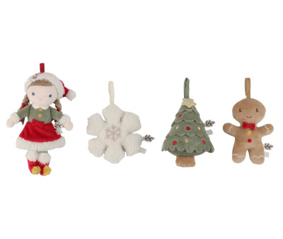 Set 4 Adornos de Navidad Rosa
