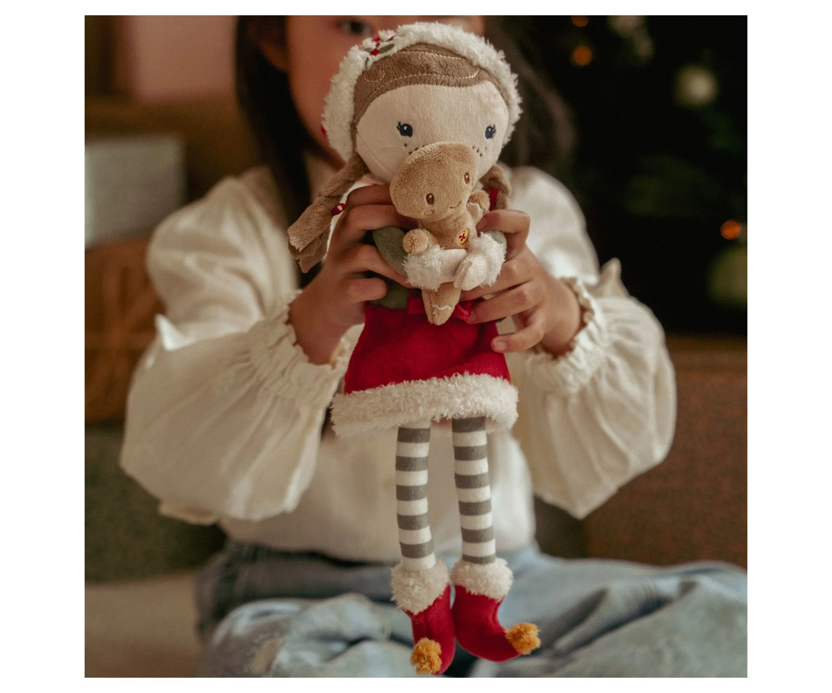 Muñeca Blandita de Navidad Rosa