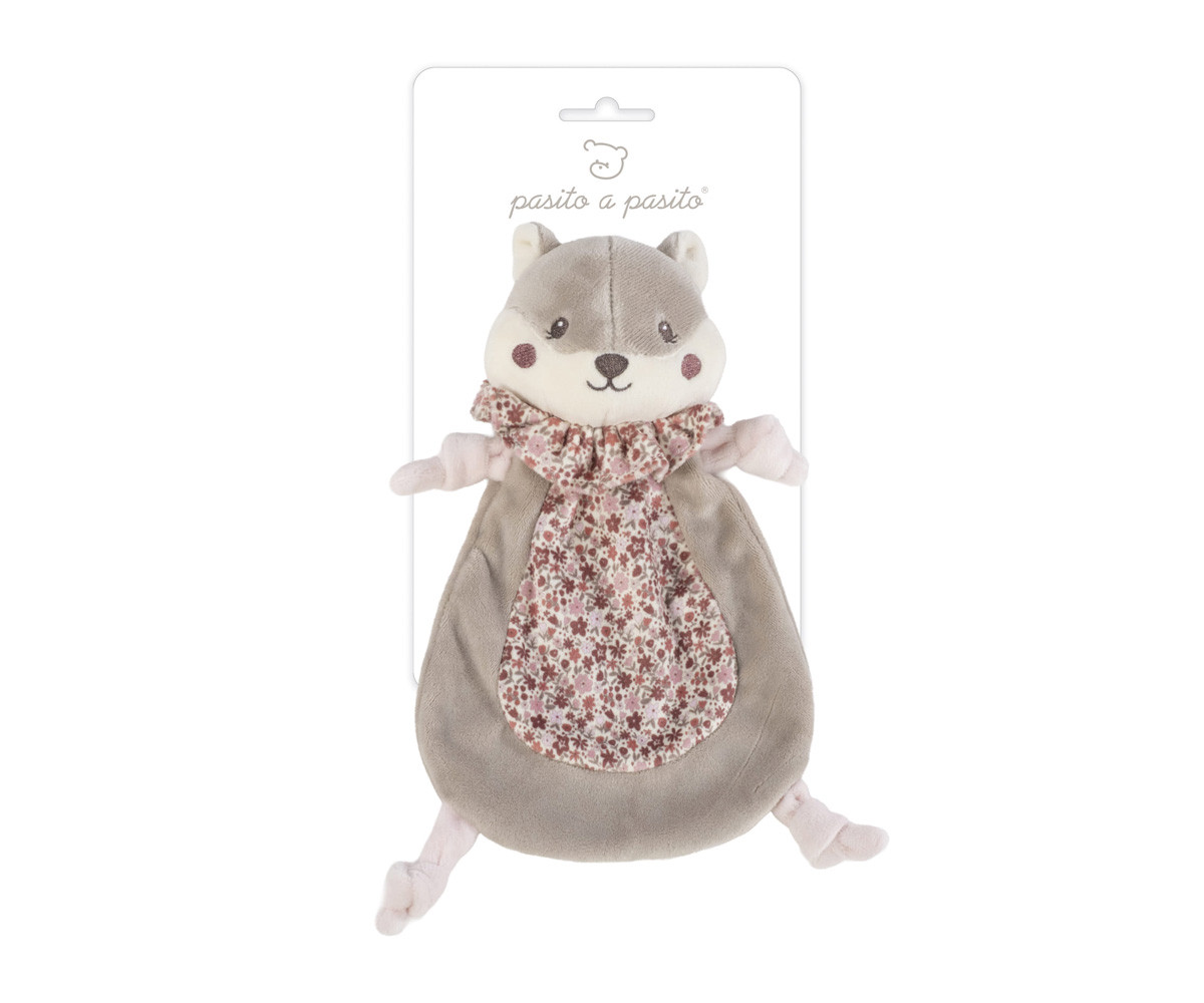 Doudou Ardilla Cherry Flores Personalizable