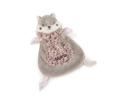 Doudou Ardilla Cherry Flores Personalizable