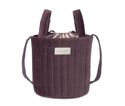 Bolsa Bucket Cherry Velvet
