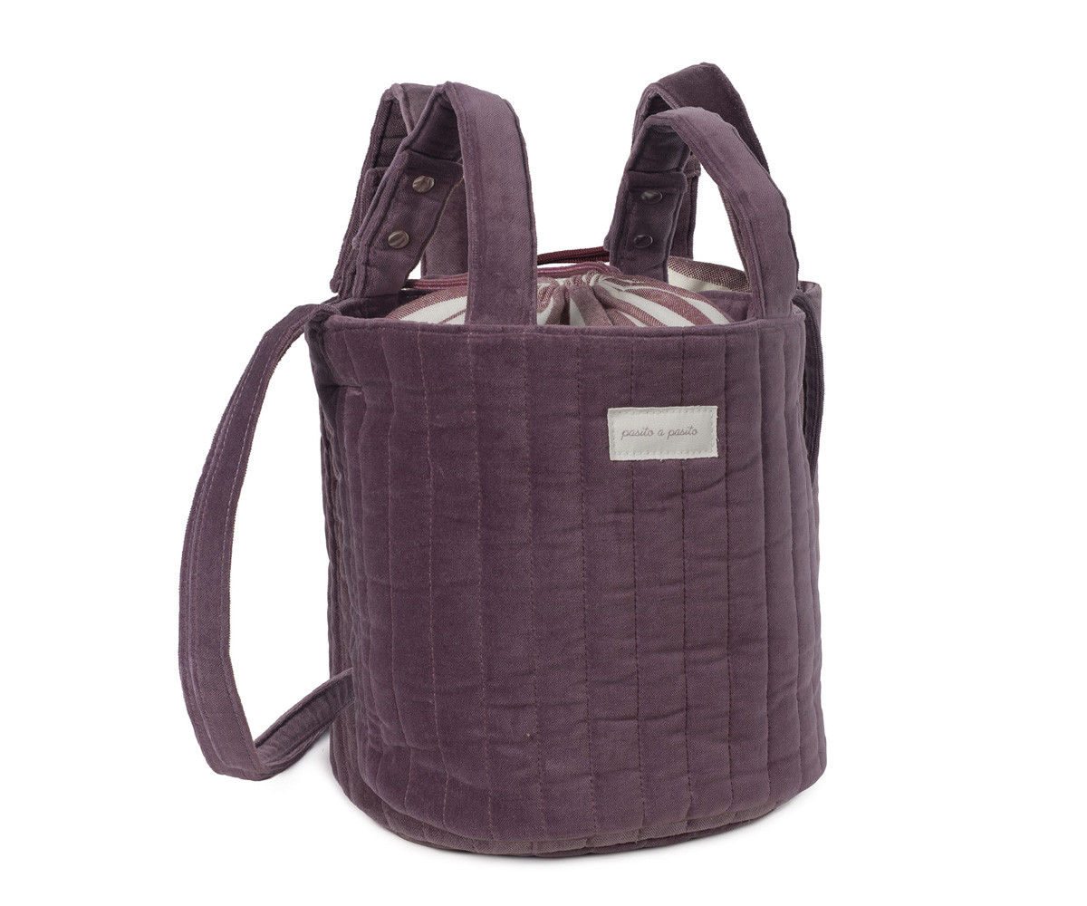 Bolsa Bucket Cherry Velvet