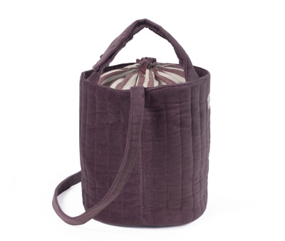 Bolsa Bucket Cherry Velvet