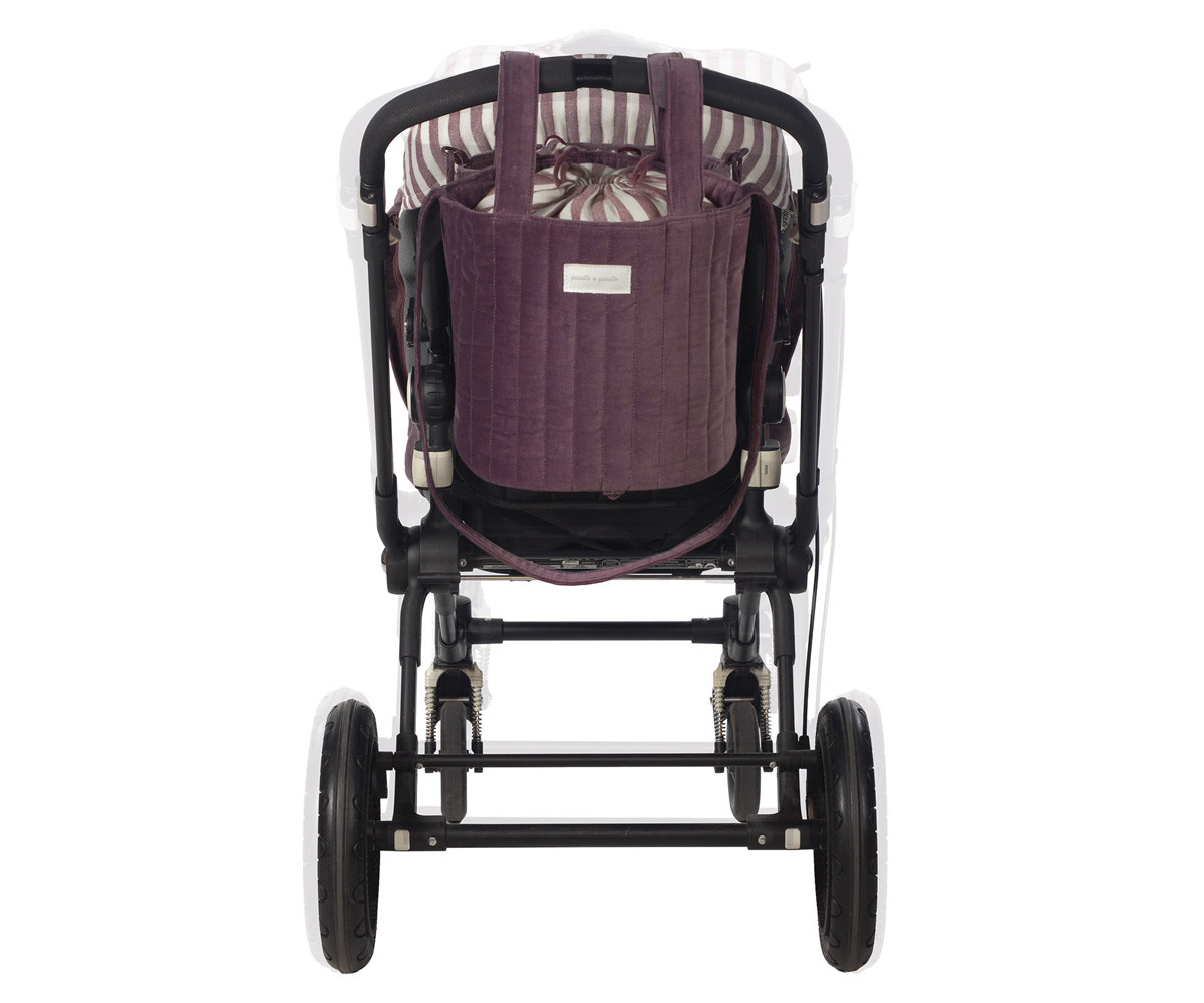 Bolsa Bucket Cherry Velvet