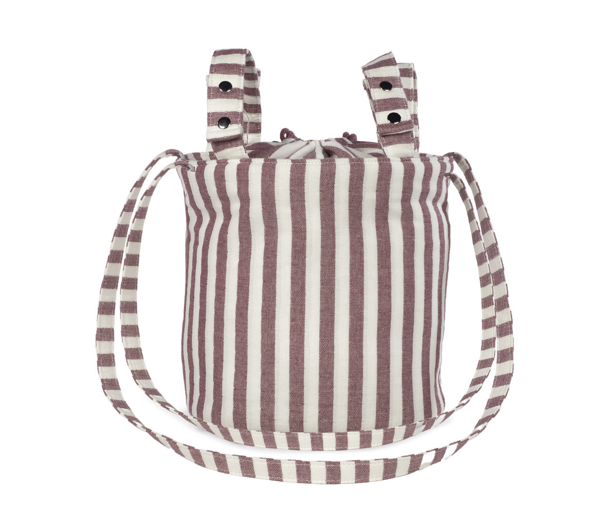Bolsa Bucket Cherry Rayas
