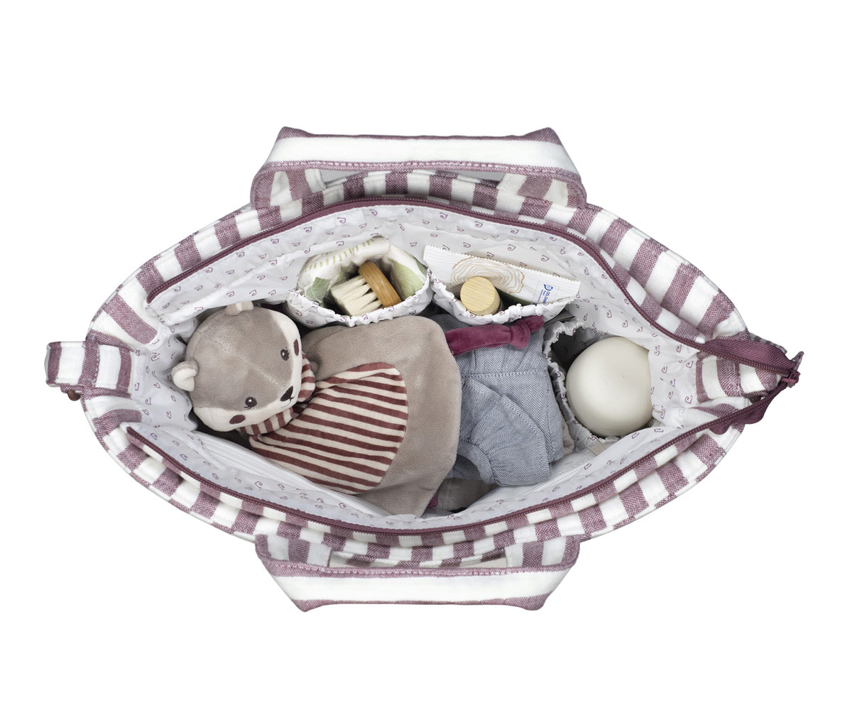 Bolsa Canastilla Cherry Rayas