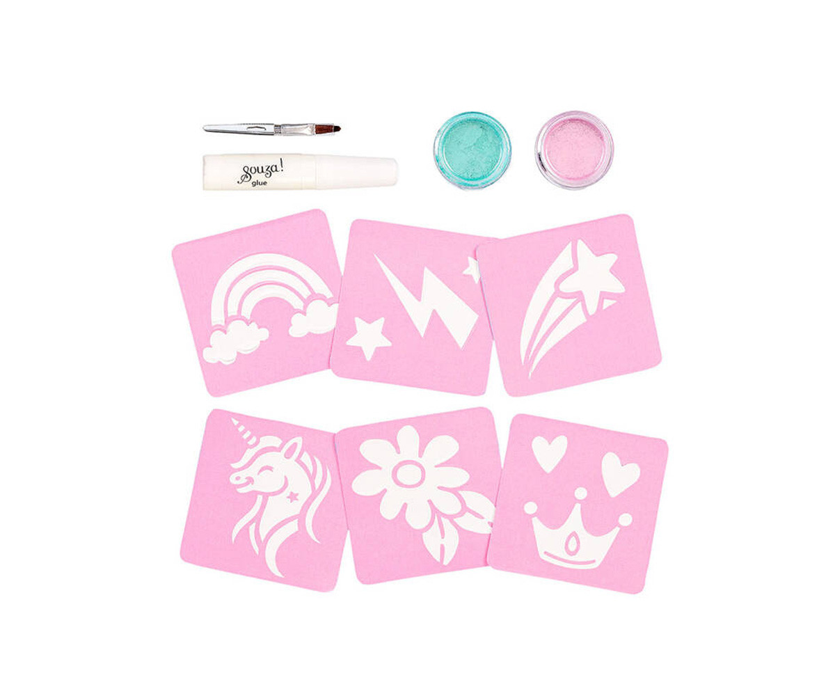 Set de Tatuajes de Purpurina Unicornio