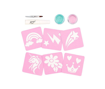 Set de Tatuajes de Purpurina Unicornio