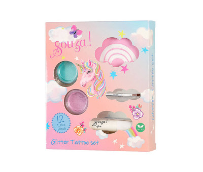 Set de Tatuajes de Purpurina Unicornio