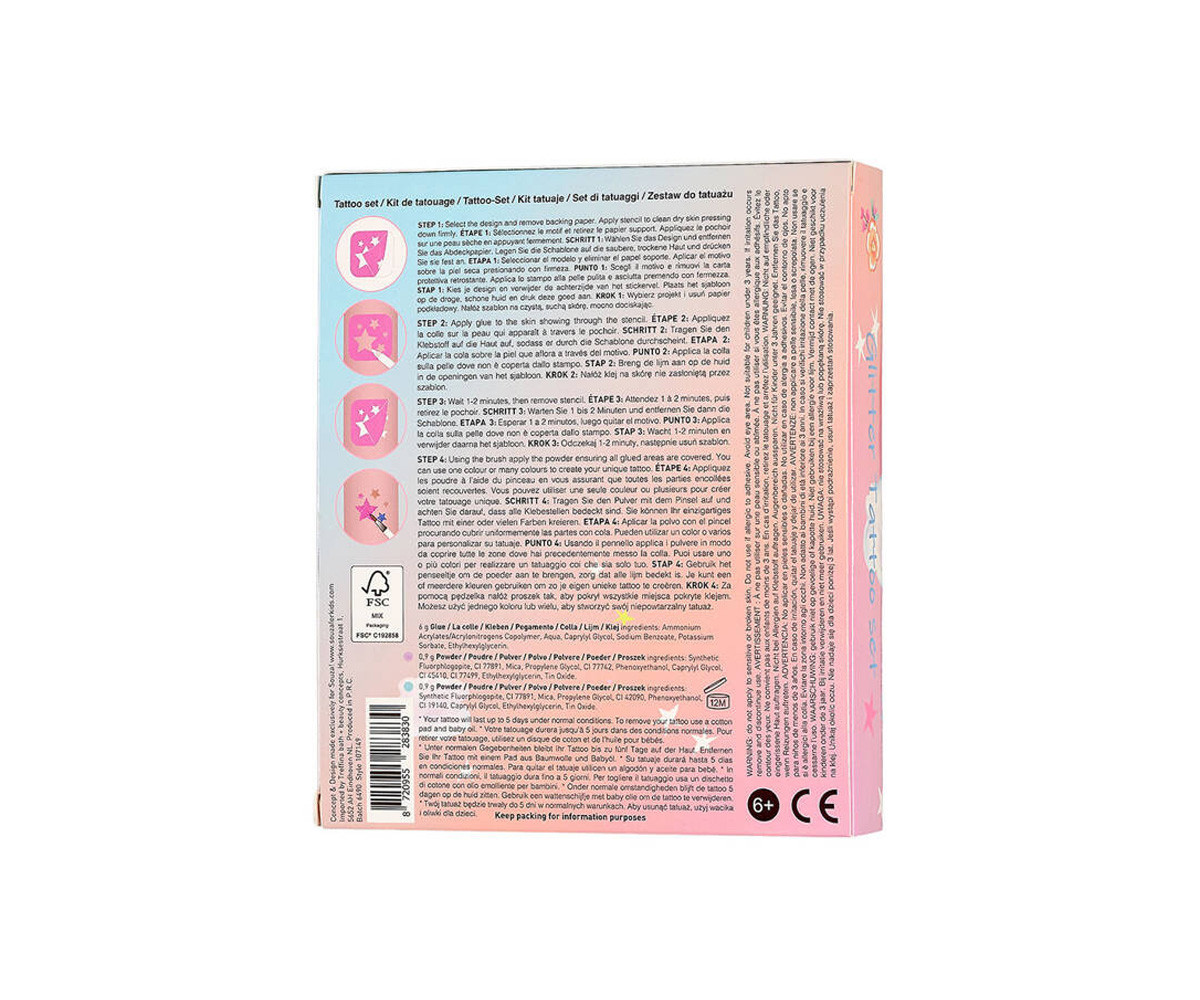 Set de Tatuajes de Purpurina Unicornio