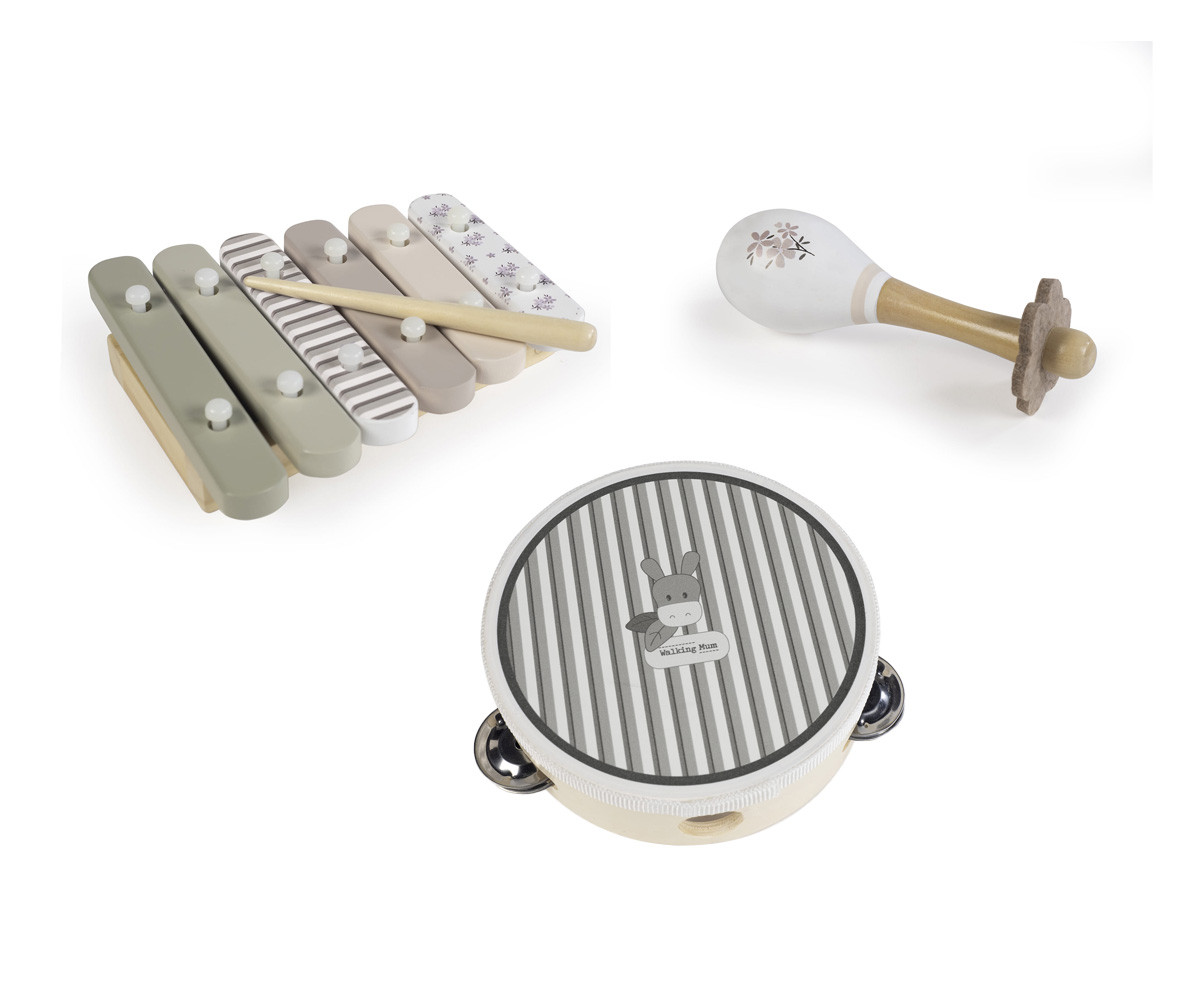 Set Instrumentos Musicales Madera Botton