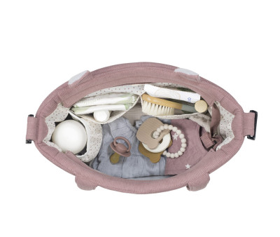 Bolsa Canastilla Pana Gala Cerise