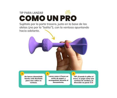 Set 3 Dardi in Silicone con Ventosa Lavanda