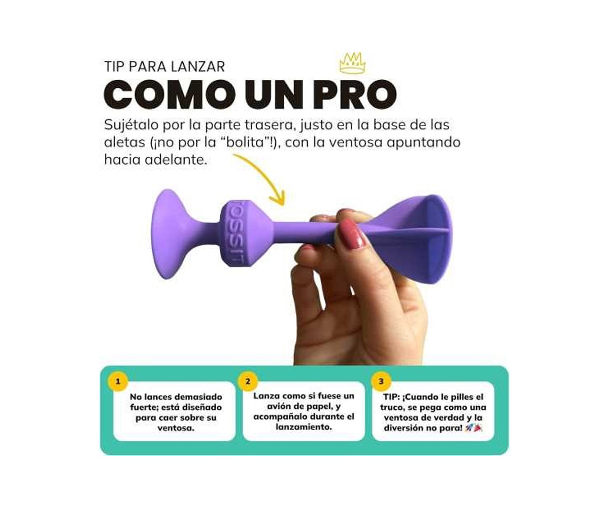 Set de 3 Dardos de Silicona con Ventosa Peach