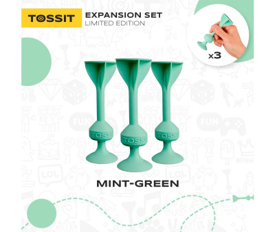 Set de 3 Dardos de Silicona con Ventosa Mint Green