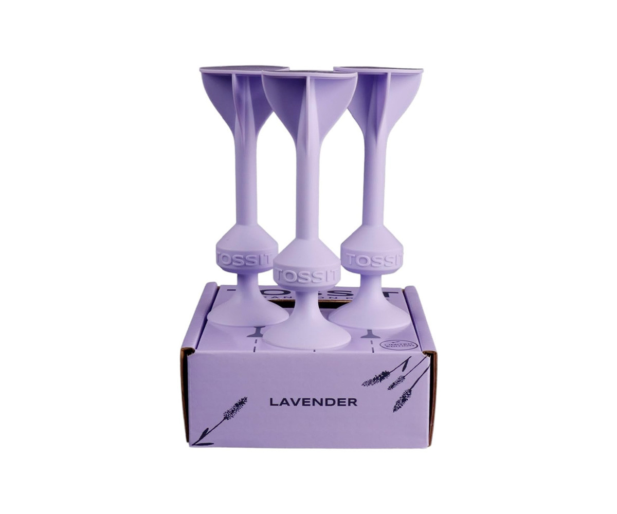 Set 3 Dardi in Silicone con Ventosa Lavanda