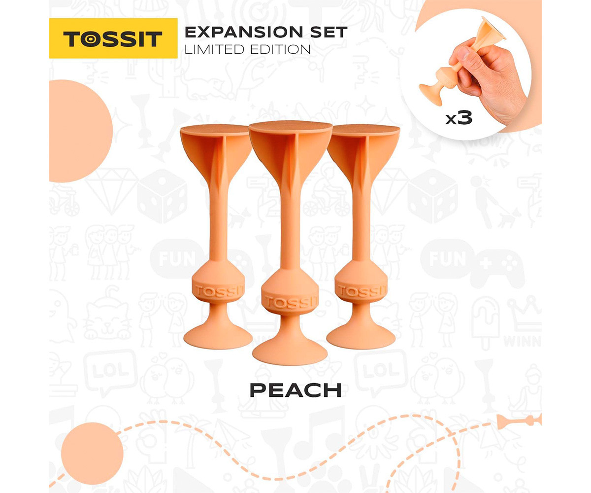 Set de 3 Dardos de Silicona con Ventosa Peach