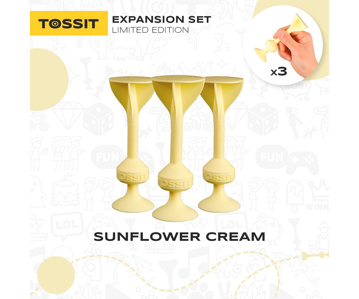 Set 3 Dardi in Silicone con Ventosa Sunflowers Cream