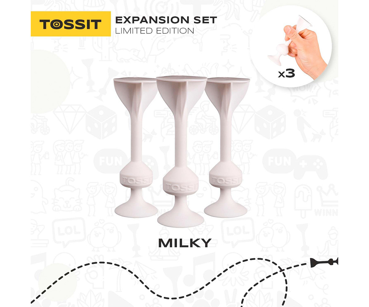 Set 3 Dardi in Silicone con Ventosa Milky