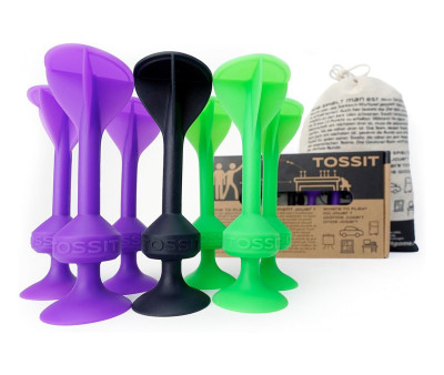 Set Starter 7 Dardi in Silicone con Ventosa Verde + Lilla