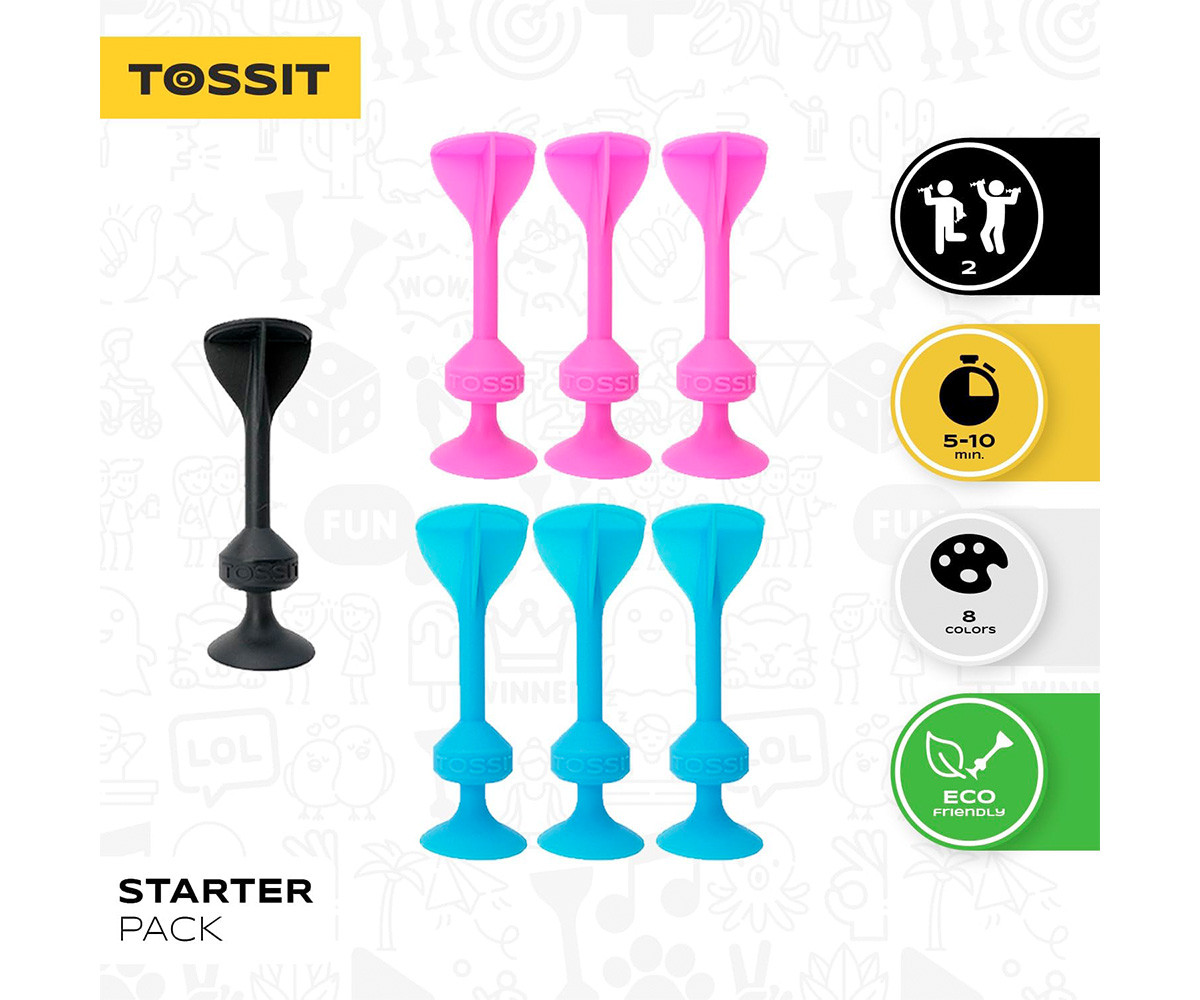 Set Starter de 7 Dardos de Silicona con Ventosa Azul + Rosa