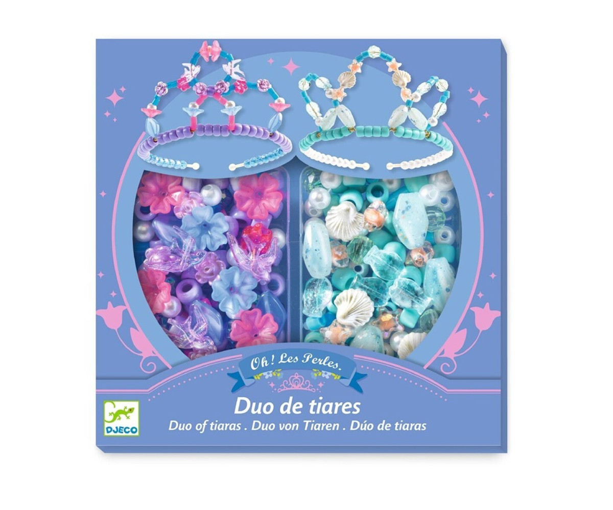 Duo de Tiaras Azul-Rosa
