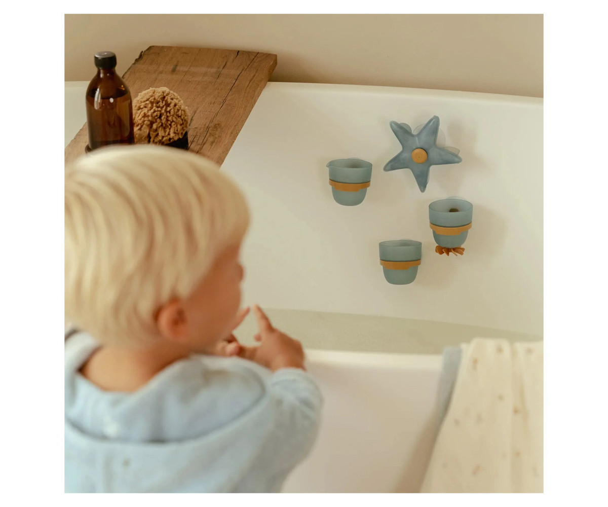 Juego de Baño Tazas y Estrella Azul