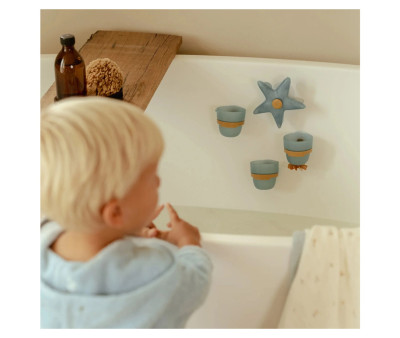 Juego de Baño Tazas y Estrella Azul