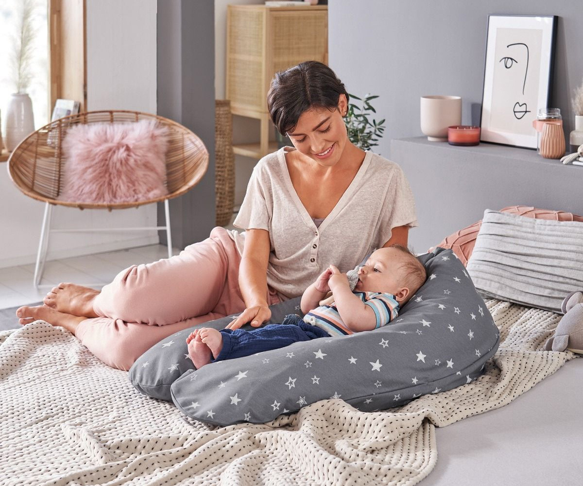 Cuscino Allattamento e Maternità The Original Theraline Star Grey