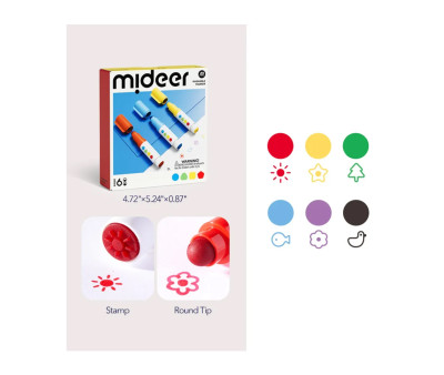 6 Marcadores Lavables