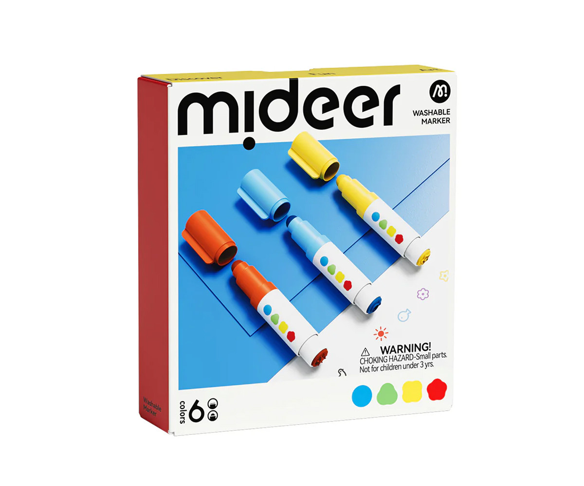 6 Marcadores Lavables