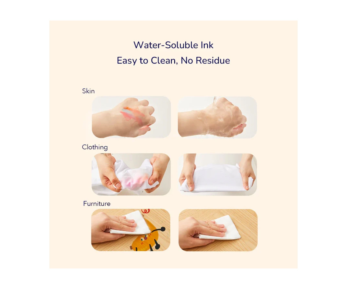 6 Marcadores Lavables