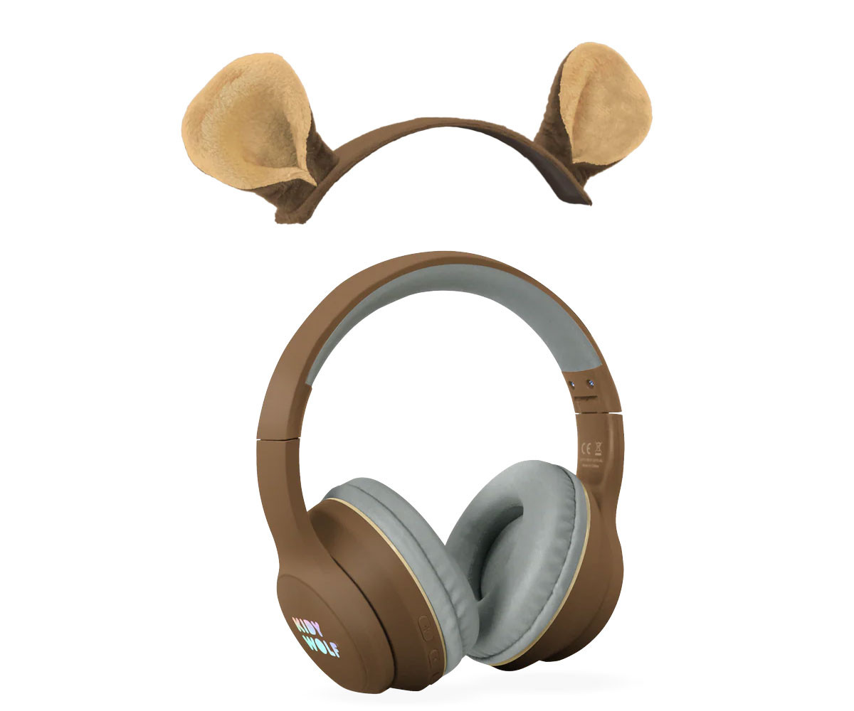 Auriculares KidyEars Infantiles con Orejas de Animal Oso